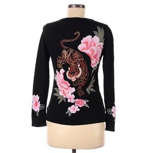 NWT INC Petite Women's Pullover Tiger Sweater PM